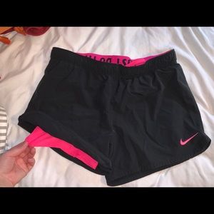 Black/pink Nike shorts